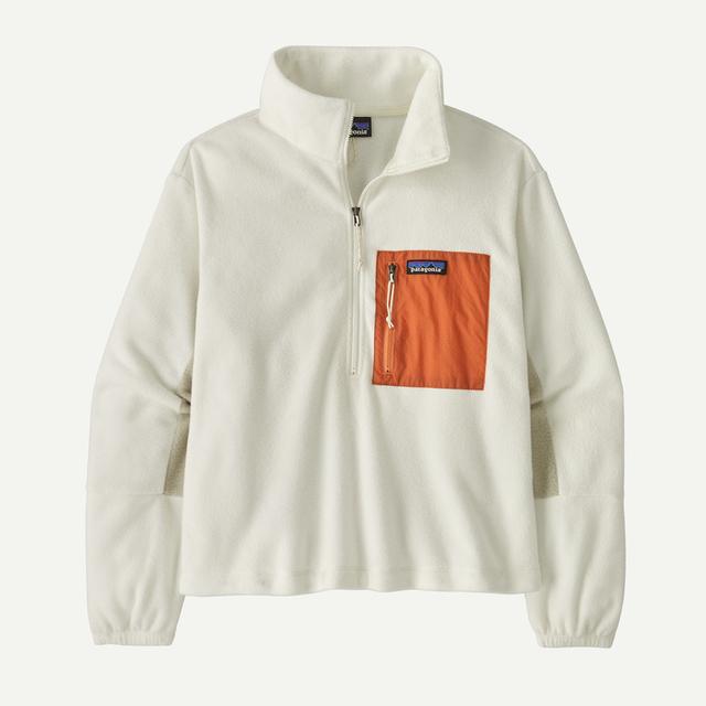 Patagonia Microdini 1/2 Zip P/o Birch White w/Rock Melon